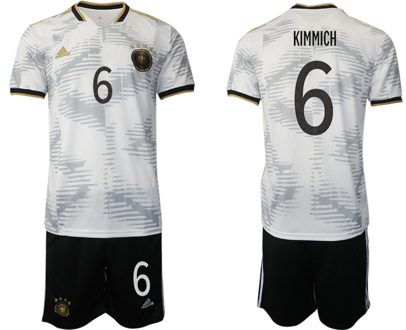 Men 2022 World Cup National Team Germany home white 6 Soccer Jersey